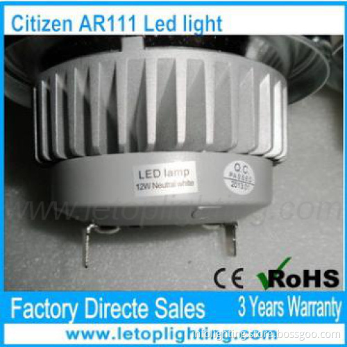Low voltage 12DCV G53 base Citizen Cob 12W AR111 led spot light